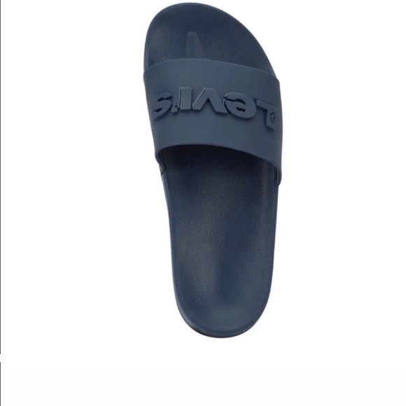 NWT LEVIS SLIDE ON BLACK SZ 11 men’s flip flops - Picture 2 of 2